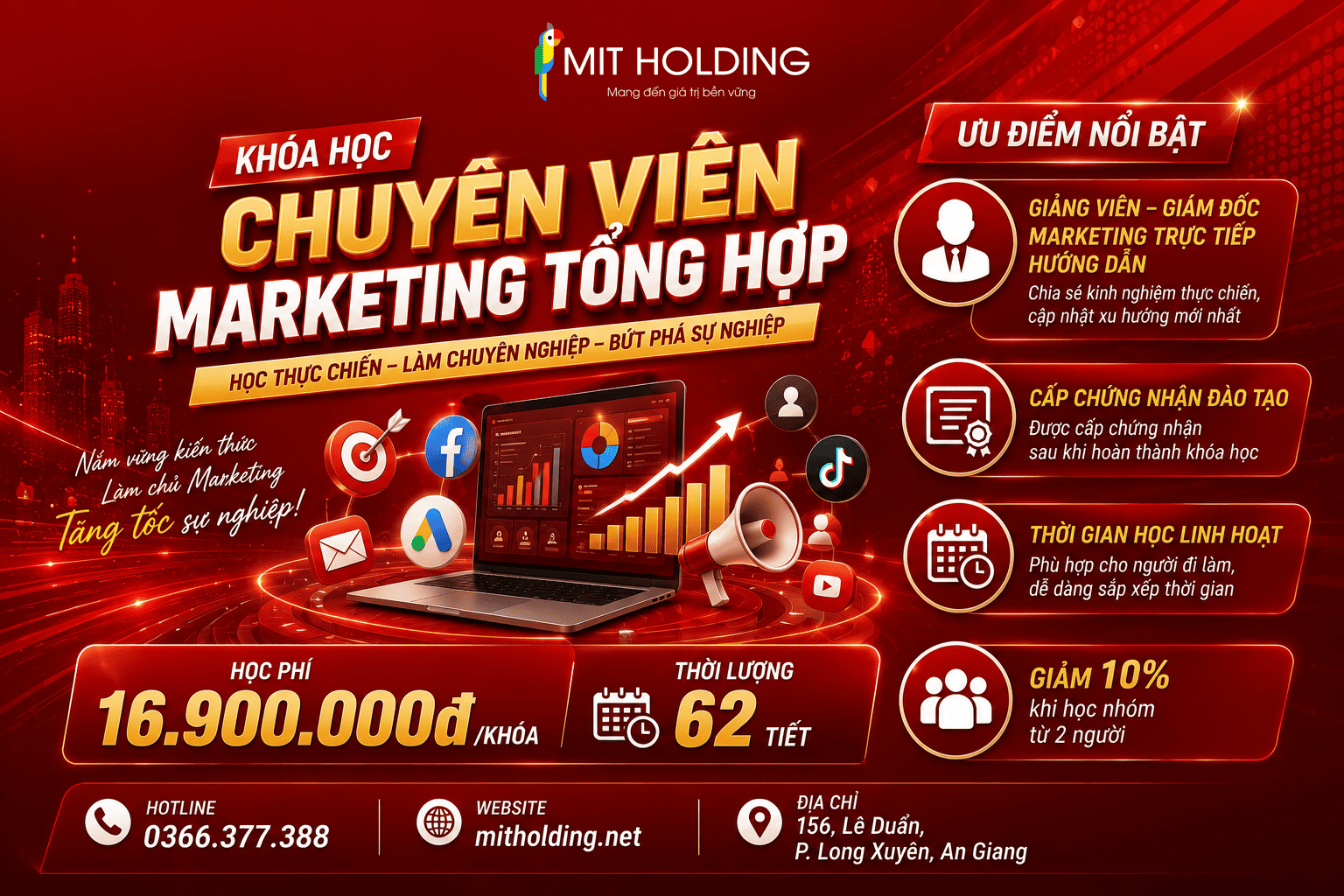KHÓA HỌC CHUYÊN VIÊN MARKETING TỔNG HỢP